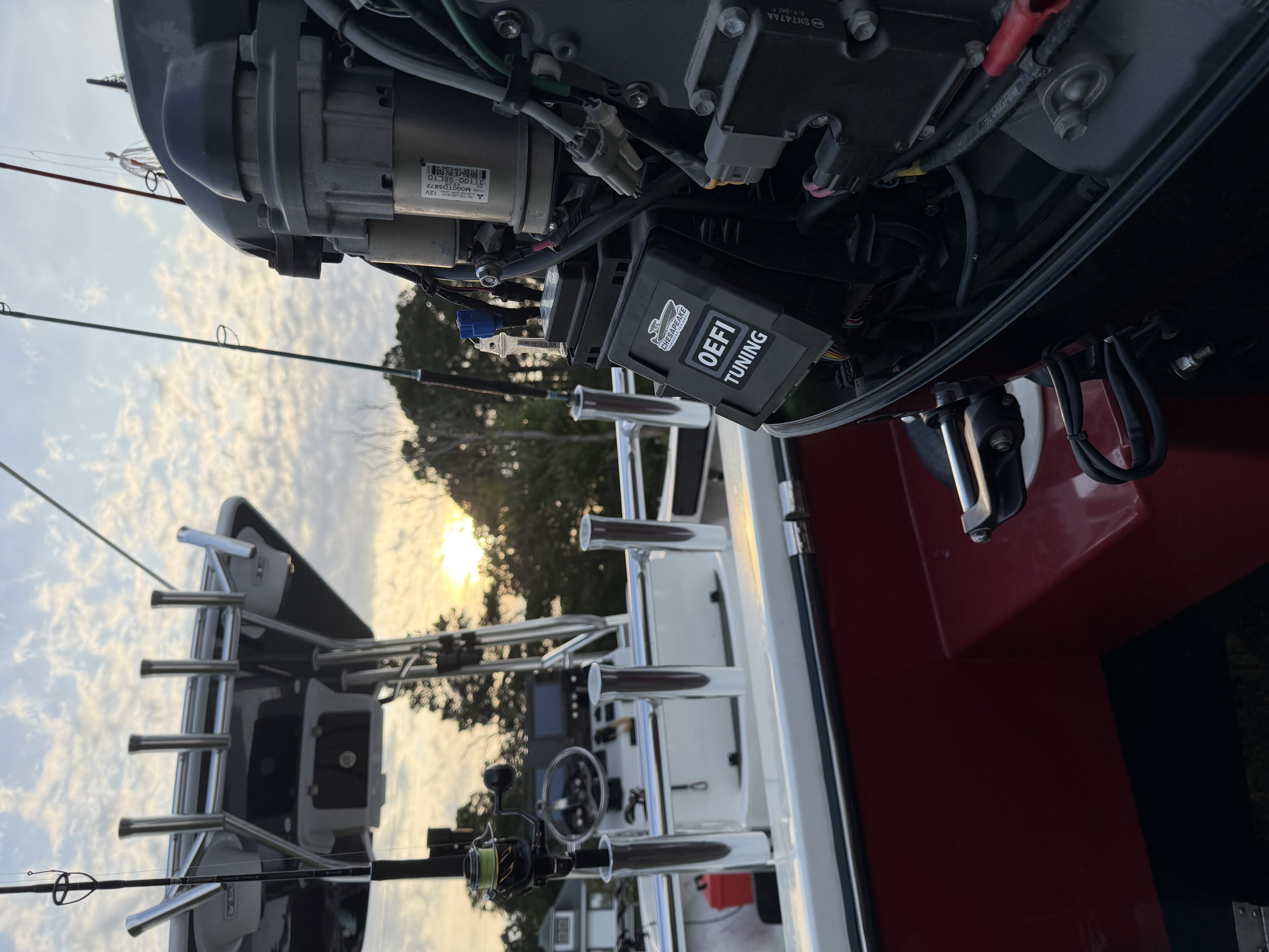 Outboard tuning deployment at sunset dock station