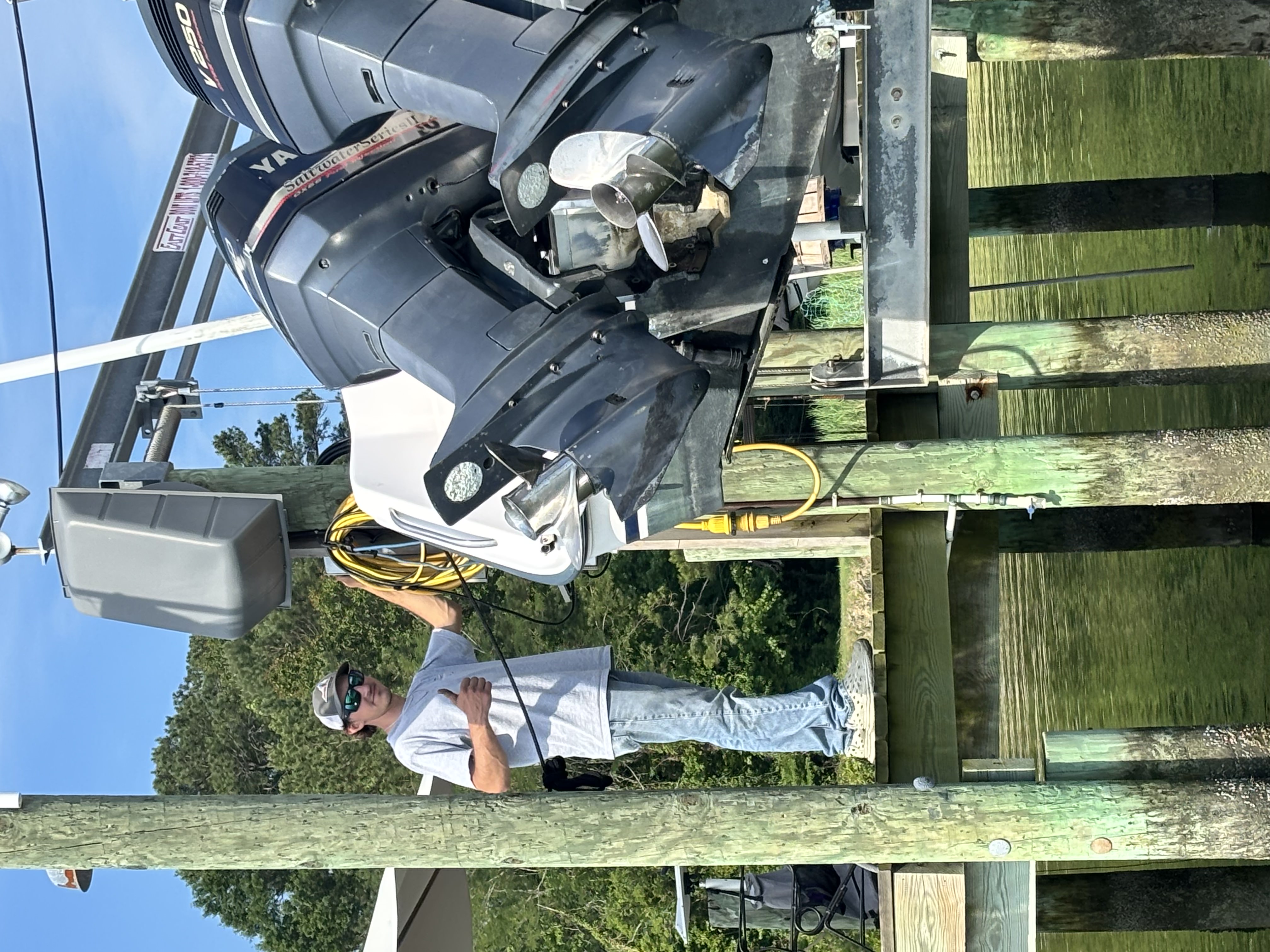 Technician working at dockside station