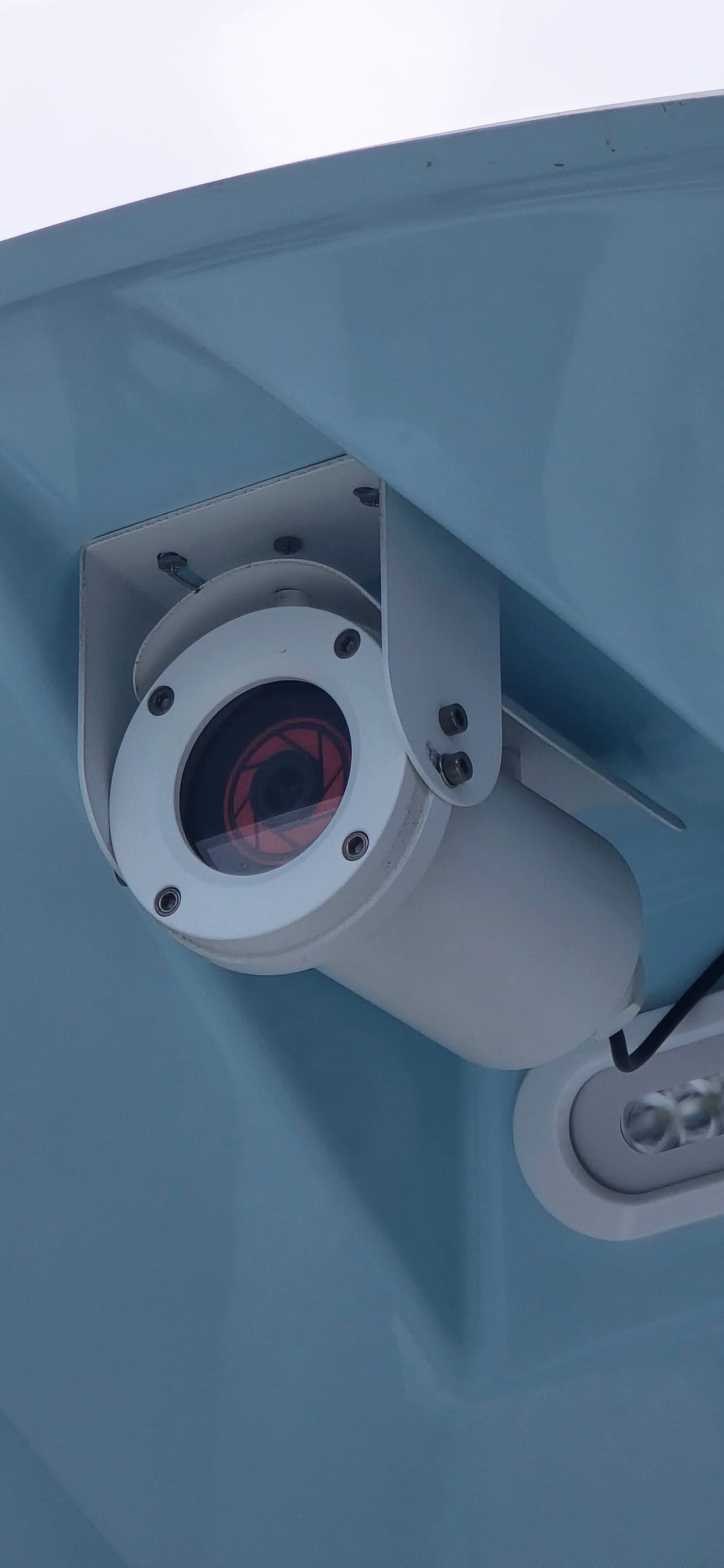 Premium white marine grade night vision docking camera system installation configuration